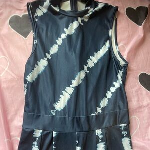 SHEIN Dark Blue and White Stylish Top